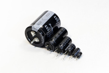 Radio components - a set old of capacitors