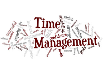 Time Management, word cloud concept 3