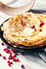 Cooking homemade pancakes