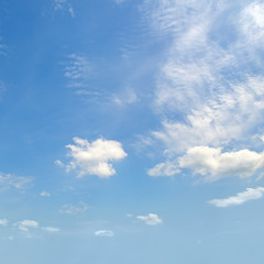 light cumulus clouds in the blue sky