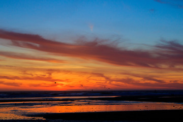 Fototapeta na wymiar Oregon Beach Sunset in Lincoln City