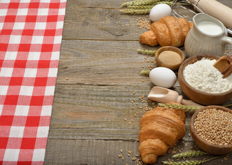 Raw ingredients for baking