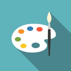 Vector color palette icon, flat design