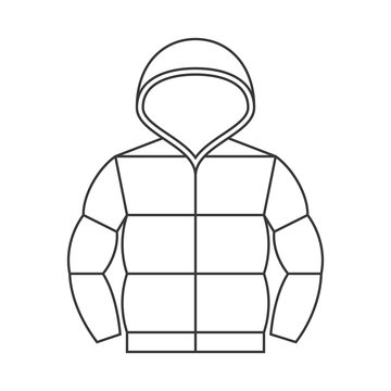 Vector Duvet Jacket With Hood,thin Line