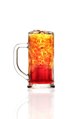 ice tea glass isolated on white