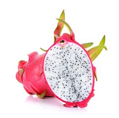 Dragon fruit isolated on the white background