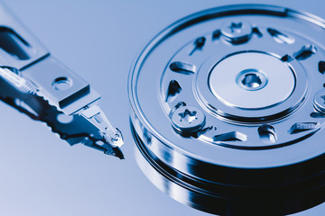 close-up internal of hardisk