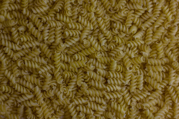 Closeup of Uncooked Italian Spiral Pasta