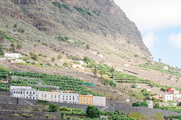 Fototapeta na wymiar Valley of Hermigua, La Gomera.