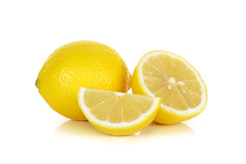 Lemon isolated on the white background