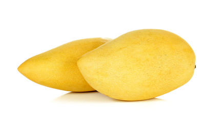 Ripe mango isolated on the white background