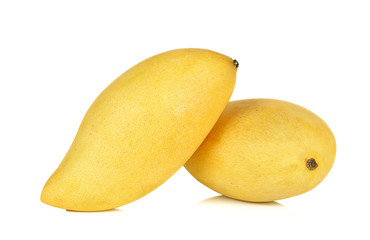 Ripe mango isolated on the white background