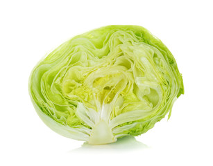 Fresh lettuce isolated on the white background