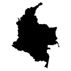 Fototapeten Colombia map on white background vector © bonilla1879