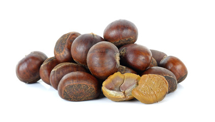 Chestnut isolated on the white background