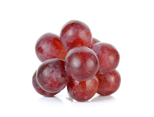 Red grape isolated on the white background