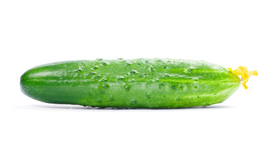 fresh cucumbers isolated on white