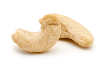 cashew nuts on white background