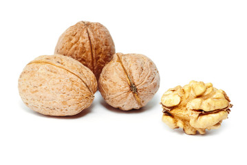 walnut isolated on a white background