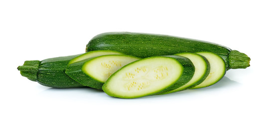 Zucchini isolated on the white background