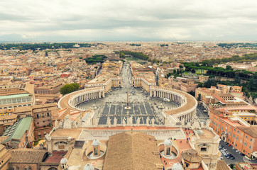 view on Vatican city and Rome, Europe
