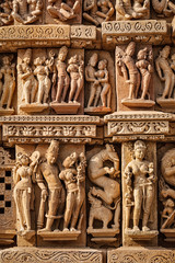 Sculptures on Adinath Jain Temple, Khajuraho