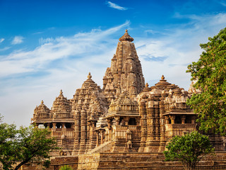 Fototapeta na wymiar Famous temples of Khajuraho