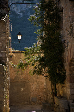 Farena village in Prade Mountains in Tarragona, Catalonia, Spain