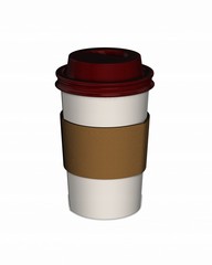 Paper Coffee cup isolated on white 