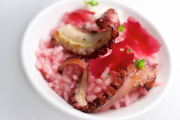 Octopus risotto