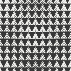 Geometric line monochrome abstract hipster seamless pattern with triangle. Wrapping paper. Scrapbook paper. Tiling. Vector illustration. Background. Graphic texture for your design, wallpaper. 