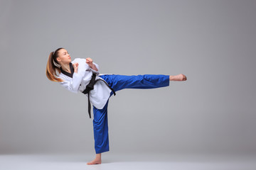 The karate girl with black belt  © master1305