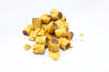 collon biscuit on white background 