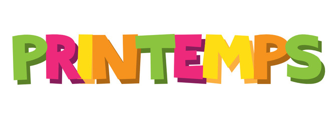 Icône coloré vecteur PRINTEMPS