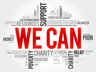 Obraz premium We Can, word cloud concept