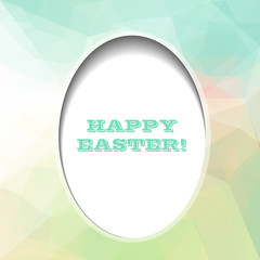 Easter abstract egg polygonal background