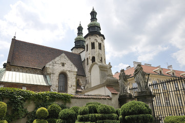 Church of St. Andrew built in Romanesque style located in the Old Town district of Krakow, Poland