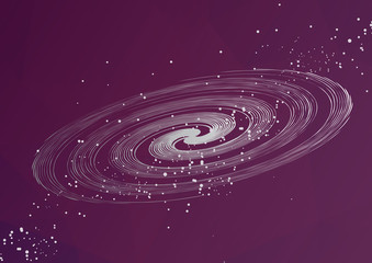 Naklejka premium space gravitation wave concept vector background
