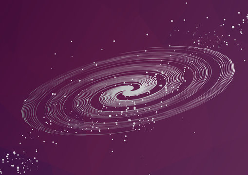 Fototapeta space gravitation wave concept vector background