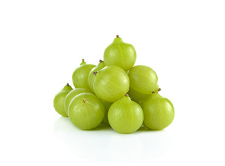 Indian gooseberry on white background