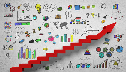 BusinessSymbole / Chart / 3d Konzept