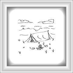 Simple doodle of a tent