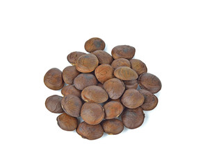 Roasted peanuts stars Inca on  white background