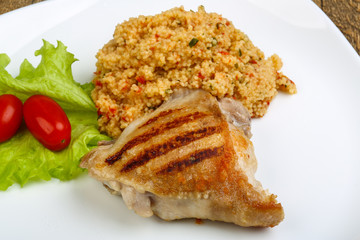 Roast chicken with couscous