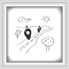 Simple doodle of a location pin