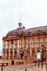 Fototapeta premium Street view of old town in bordeaux city, France Europe