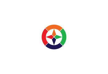 star and circle colorful logo