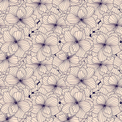 Begonia flowers seamless pattern