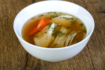 Chicken soup with noodles