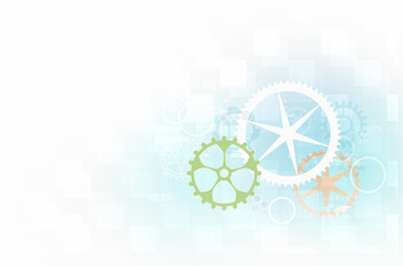 Backdrop with gears and cogwheels